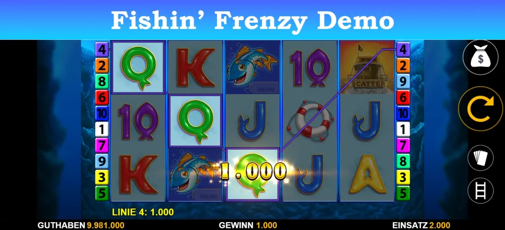 fishin frenzy demo
